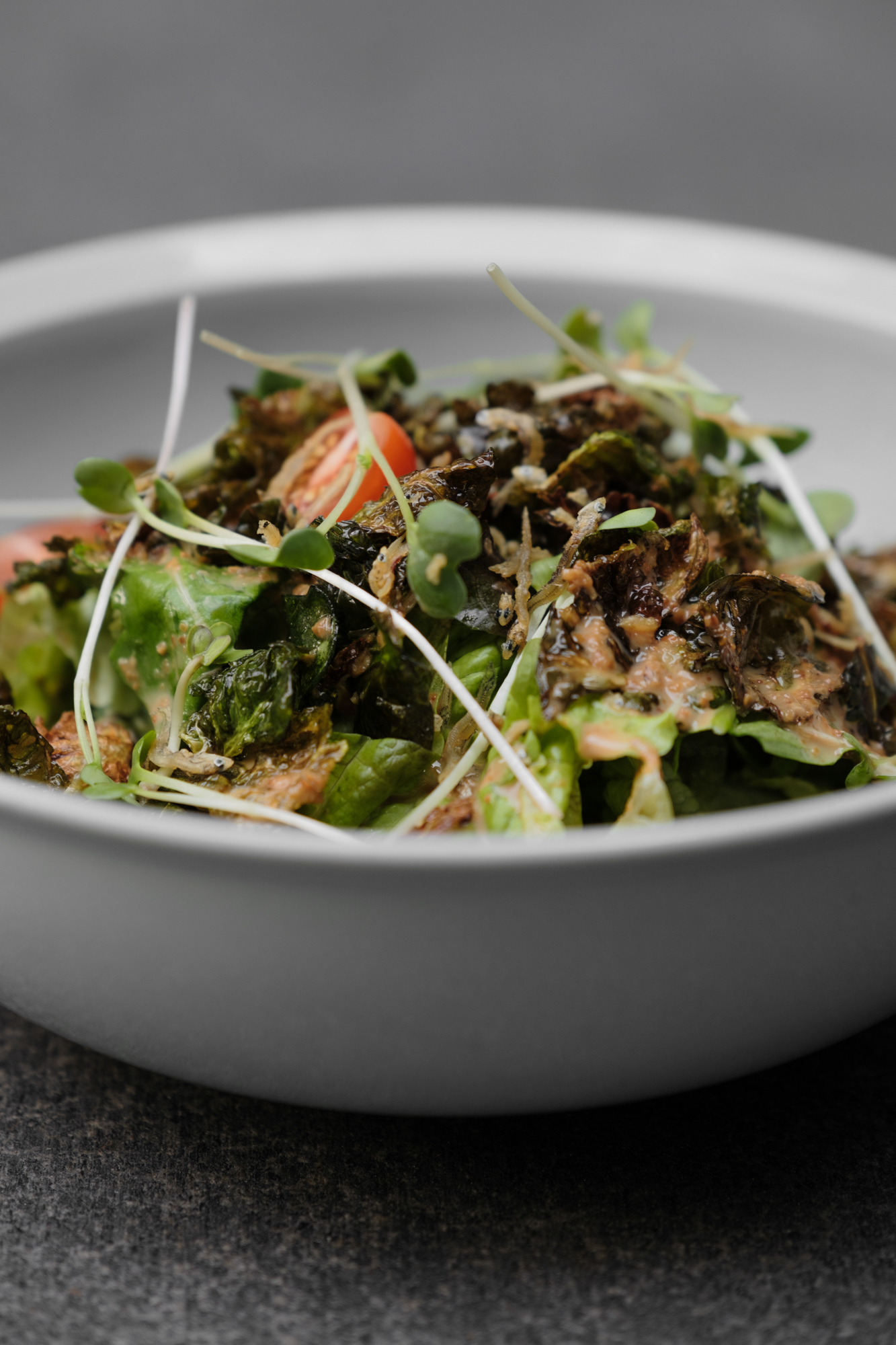 salmon skin salad